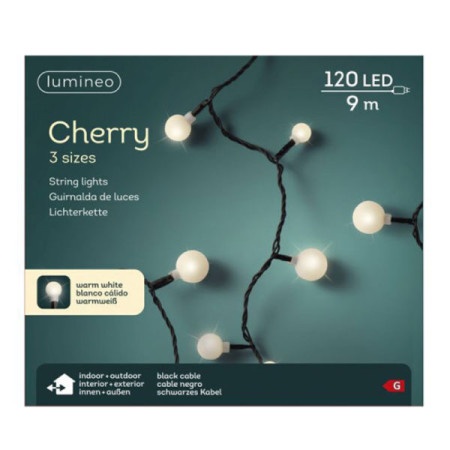 LED cherry lights steady outdoor L900cm - black/warm white ( 49.4646 )