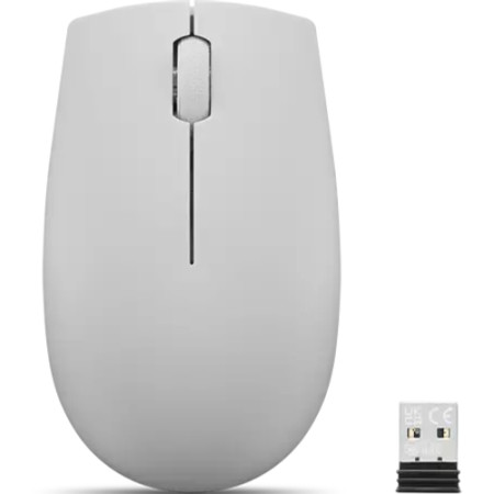 Lenovo wireless compact mouse 300, 1000 DPI, nanoUSB, Arctic Grey ( GY51L15678 )