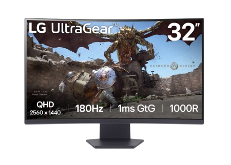 LG 32GS60QC-B 31.5" UltraGear Curved 1000R VA QHD 2560x1440@180Hz, 16:9