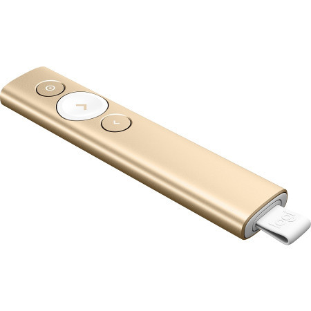 Logitech spotlight presentation remote - gold , new