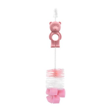 Lorelli baby care cetka za flasice i cucle bear - blush pink ( 10240260005 ) - Img 1