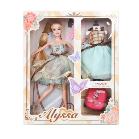 Lutka Alyssa sa haljinom i koferom ( 20014014 )