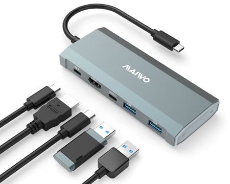 Maiwo kh1001 USB 3.2 gen2 x 1 tip-c 6 u 1 sata &pcie nvme m.2 kućište sa hdmi/pd/usb