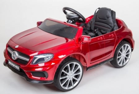 Mercedes GLA 45 AMG Licencirani auto za decu na akumulator sa kožnim sedištem i mekim gumama - Crveni
