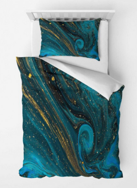 Mey home posteljina sa motivom svemira 3d 160x220cm indigo ( 3D-1368T ) - Img 1
