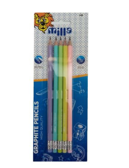 Milla grafitne olovke pastel 5/1 blister ( 10/0653 )