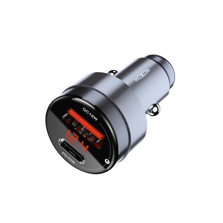 Moxom Auto punjac mx-vc44 usb-a 18w+type-c pd30w bez kabla crni ( A718 )