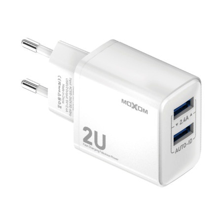 Moxom mx-hc130 2.4a 2xusb lightning beli Kucni punjac ( P1108 )
