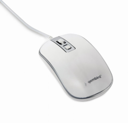 MUS-4B-06-WS Gembird Opticki mis 800-1200Dpi 4-button 99mm white/silver USB