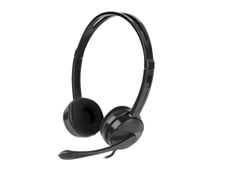 Natec Canary stereo headset with volume control, black ( NSL-1295 )