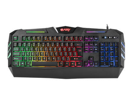 Natec Fury Spitfire gaming keyboard, RGB backlit, wired, USB ( NFU-0868 )