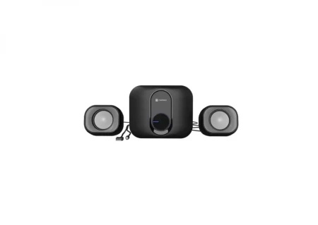 Natec PUG, Stereo Speakers 2.1, 11W RMS (Subwoofer 5W, Satellites 6W), USB power, 3.5mm Connector, Black ( NGL-2111 )