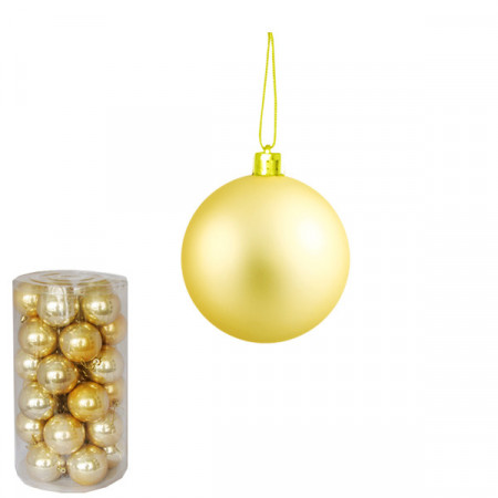 Novogodišnje ukrasne kugle - pakovanje 30 komada - Zlatne ( 170525 ) - Img 1