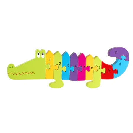 Orange Tree Toys Drvene puzzle - krokodil sa brojevima ( OTT05284 ) - Img 1