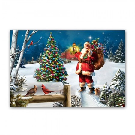 Panel, blind ram, Christmas tree, LED, 30x40cm ( 740016 ) - Img 1