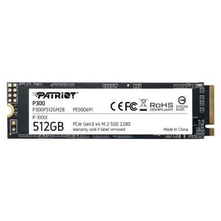 Patriot SSD M.2 NVMe 512GB P300 1700MBs1100MBs P300P512GM28