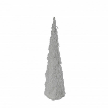 Plush cone, jelka, plišana, bela, LED, 60cm ( 761042 )