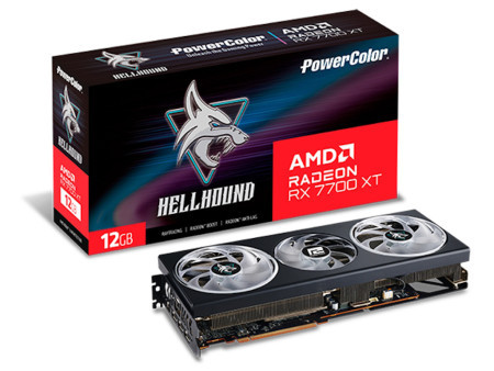 PowerColor hellhound RX 7700 XT AMD/12GB/GDDR6/192bit/crna grafička kartica ( RX7700XT 12G-L/OC )