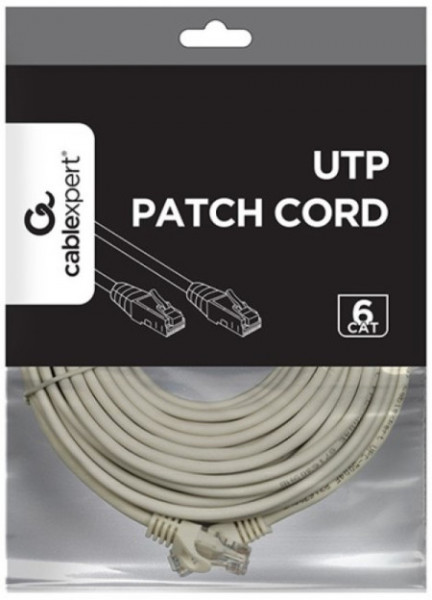 PP6U-10M Gembird Mrezni kabl, CAT6 UTP Patch cord 10m grey - Img 1