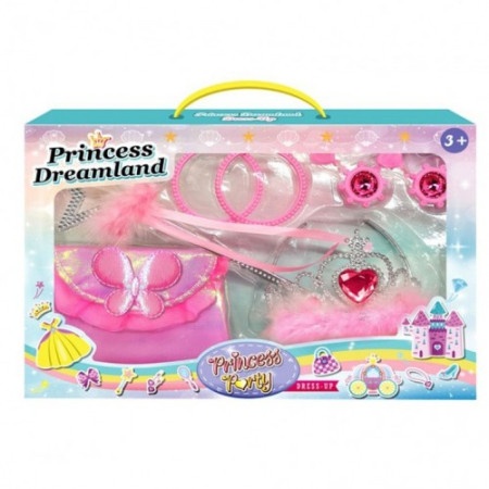 Princess Dreamland, set za ulepšavanje, torba, kruna, štapić, roze ( 885293 )