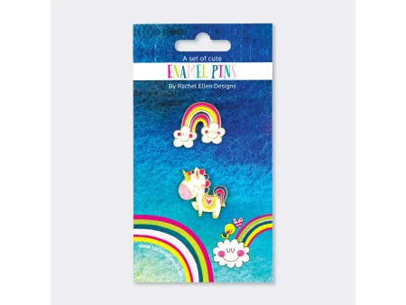 Rachel Ellen set broševa - unicorn / rainbow ( PIN1 )