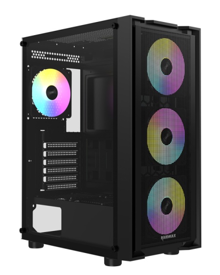 Raidmax vector 216 black 4 x rgb fan/window/650w kuciste