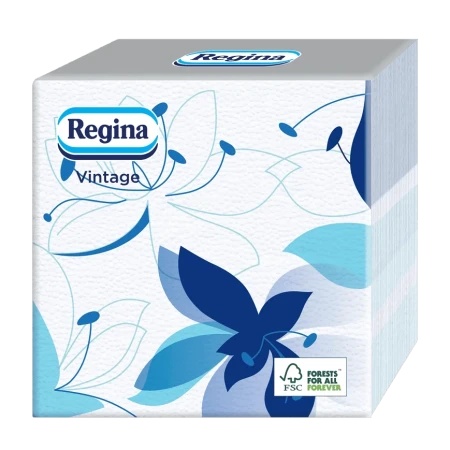 Regina Vintage salveta plava-ciklamen 1 slojna 33x33 cm 45/1 (28/kart) ( 1174-421634 )