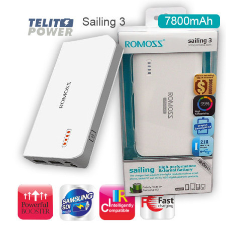 Romoss powerbank sailing 3 7800mAh ( 1350 ) - Img 1
