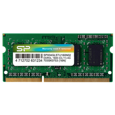 SiliconPower SODIMM DDR3L 4GB 1600MHz SP004GLSTU160N02 memorija