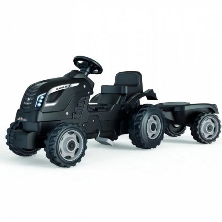 Smoby farmer xl black traktor sa prikolicom ( SM710131 )
