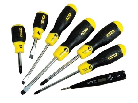 Stanley 0-65-009 Odvijači Cushion Grip set 6kom + tester 220V