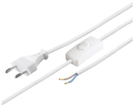 Strujni kabel sa prekidačem 1,5m N2K-WH/VDE beli - Img 1