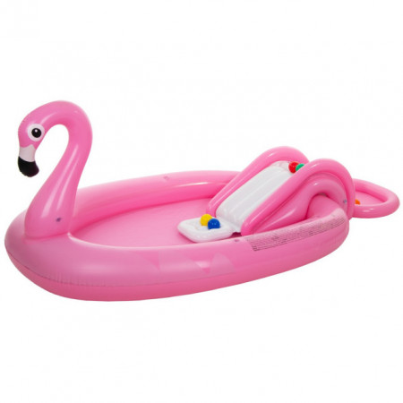 SunClub Flamingo bazen na naduvavanje sa toboganom i prskalicom 210x125x78cm - Img 1