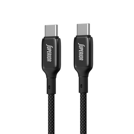Superior Usb data kabal su-k105 cink 60w 3a type c na type c 1m crni ( U2111 )