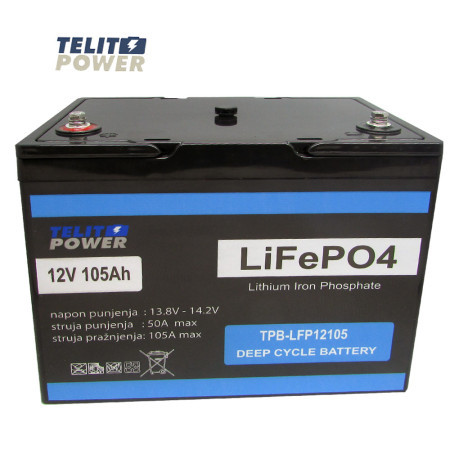 TelitPower 12V 105Ah TPB-LFP12105 LiFePO4 akumulator ( P-3319 )
