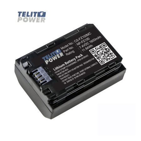 TelitPower baterija Li-Ion 7.4V 1600mAh NP-FZ100 za SONY kameru ( 3154 ) - Img 1