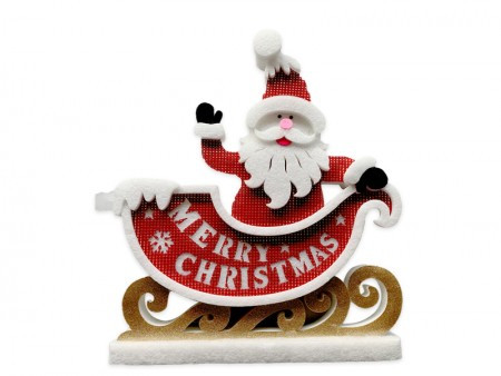 Tilly, novogodišnja dekoracija, Deda Mraz sa postoljem, 46cm ( 750516 )