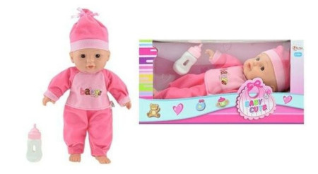 Toi toys lutka beba+flašica pink 30cm ( 020243 ) - Img 1