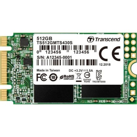 Transcend 512gb, m.2 2242 ssd, sata3 b+m key, tlc ( ts512gmts430s ) -1