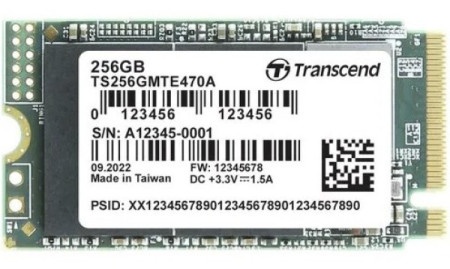 Transcend M.2 NVMe 256GB, 2242, Tray pack ssd ( TS256GMTE470A-VS1 )