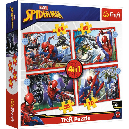 Tref line puzzle 4in1 in spider man ( T34384 )