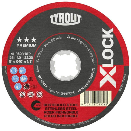 Tyrolit rezna ploča 125x1 x-lock a60 r ( 34411625 )