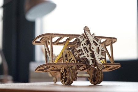 Ugears 3d mehanička slagalica: AVION MINI DVOKRILAC ( 1433)