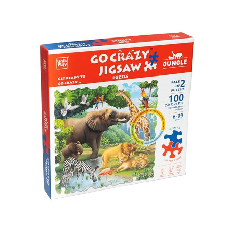 Unikplay šašave puzzle džungla - sitni el. ( A077499 )