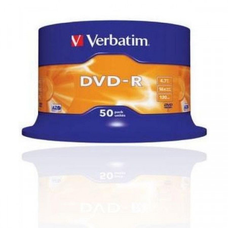 Verbatim DVD-R 4.7GB 16x Matt Silver 50kom Cake 43548 ( 55165/Z )