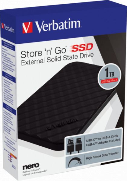 Verbatim portable S'n'G SSD USB 3.2 1TB black (53230)