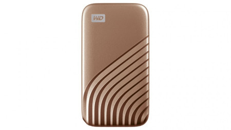 WD 500GB my passport SSD - portable SSD, up to 1050MB/s Read and 1000MB/s write speeds, USB 3.2 Gen 2 - gold