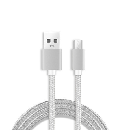 Xwave USB kabl /USB 2.0 (tip A -muški) -Micro USB (tip A -muški)/dužina 1,2m/2A/Aluminium/srebrni upleteni ( USB Micro 1.2m 2A Al /silver m - Img 1