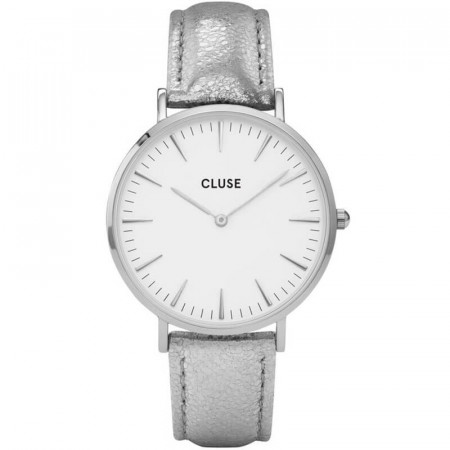 Ženski cluse la boheme beli srebrni ručni sat sa srebrnim kožnim kaišem ( cl18233 ) - Img 1