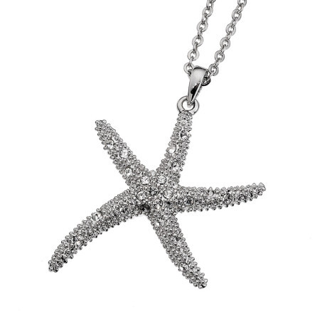 Ženski oliver weber starfish large crystal lančić sa swarovski belim kristalnim priveskom ( 11138 )